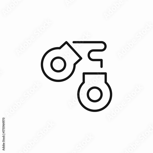 broken handcuffs icon icon sign vector