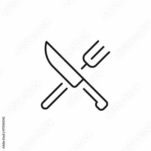 fork and knife icon sign vector