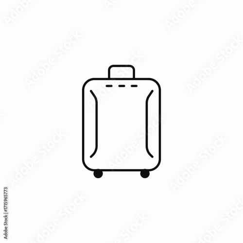 suitcase line icon icon sign vector