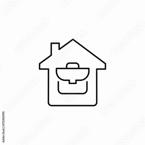 work from home icon sign vector