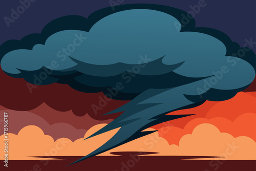 Dramatic Sky With Heavy Rolling Storm Clouds