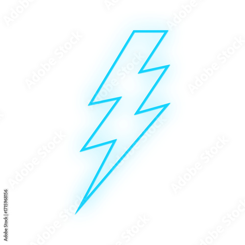 Free Download blue lightning bolt sign isolated on transparent background - GFXLoad