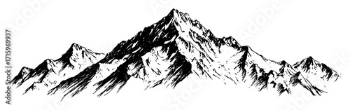 dramatic mountain peak rocky landscape