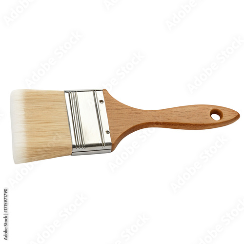 High quality flat paint brush with wooden handle for precise painting and home improvement projects