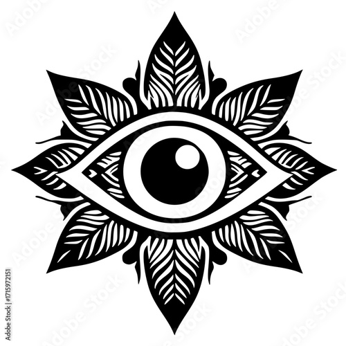 Silhouette of the one-eyed flower symbol