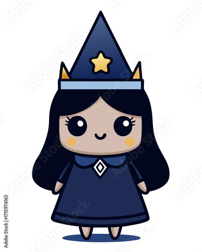 Kawaii Queen Esther – Purim Story Vector Illustration