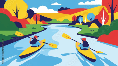 Kayaking Through Autumn Colors