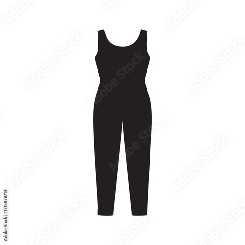 Sleek Black Jumpsuit Silhouette A Fashionable and Modern Choice for Various Occasions and Events for Women