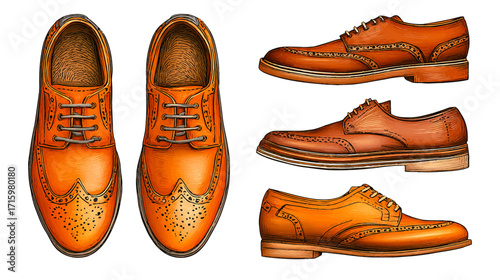 Vector cartoon Please generate some shoe design drafts. The shoe patterns should be neat, minimalist and have a strong sense of shape. Each pair of shoes should incorporate a highly distinctive design