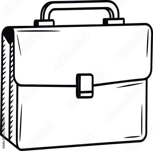 Black briefcase vector icon illustration for business and travel concepts