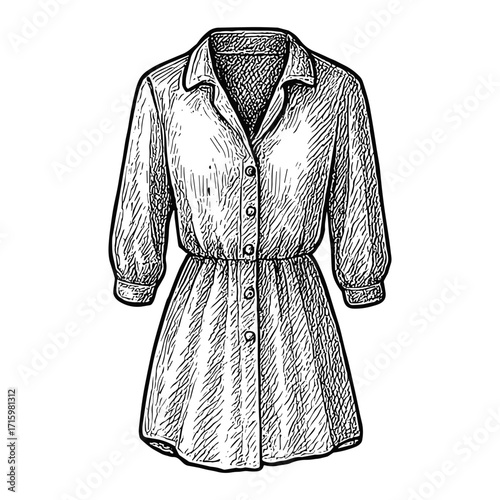 Collared Shirt Dress