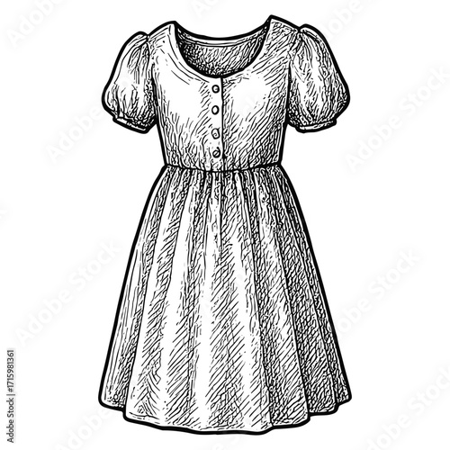 Buttoned Dress