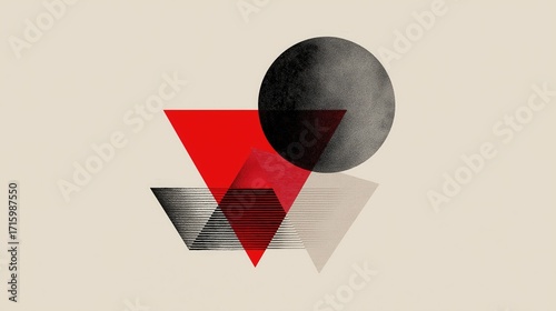 Free Download Abstract circle and triangle balance, Bauhaus-inspired minimalism. - GFXLoad