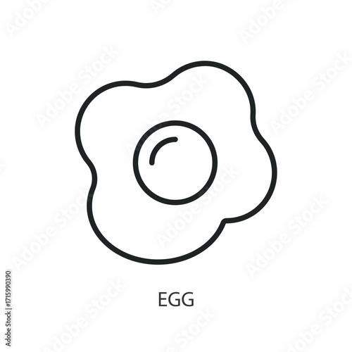 Egg thin line vector icons.