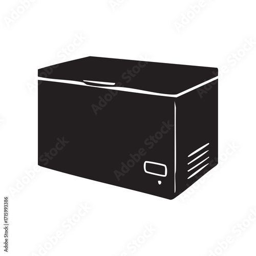 A Silhouette of a Chest Freezer A Practical and Efficient Appliance for Storing Frozen Foods in Bulk