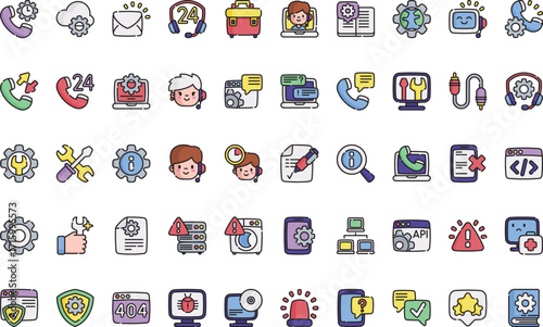 Computer and technology Icons Modern Illustration Symbol Design Template for Web and Mobile UI. Editable Stroke Pictogram for Business Projects and Apps.