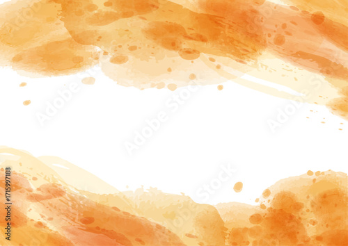 オレンジ色の水彩背景
orange watercolor background