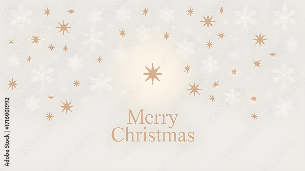Fototapeta premium golden christmas background with snowflakes