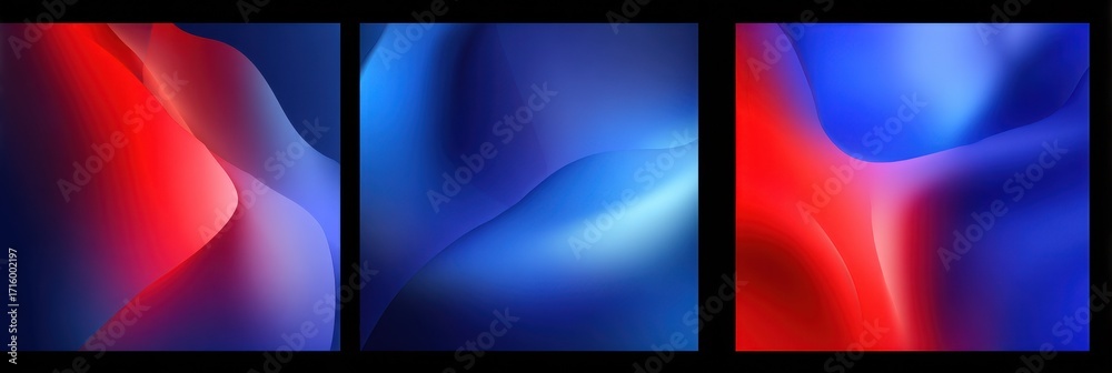 Fototapeta premium Modern Abstract Celebration: 4th of July Dynamic Gradient Templates Inspired by the USA Flag