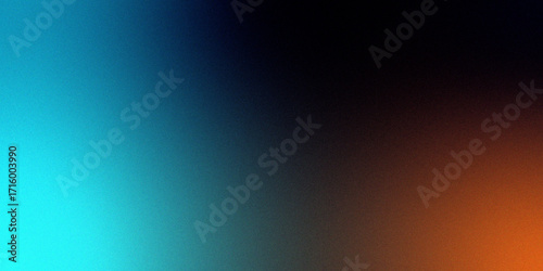 Neon blue light leaks effect background .Abstract noise background with a blue and orange gradient for appealing and modern aesthetic Gradient blue teal blur abstract background