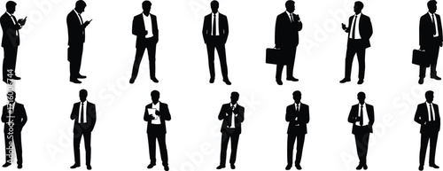 Business silhouettes, corporate professionals, office executives, teamwork, leadership, negotiation, productivity, finance, management, success, strategy, partnership