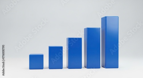 3d blue bar chart showing progressive growth isolated on white background Free Download 3d blue bar chart showing progressive growth isolated on white background - GFXLoad