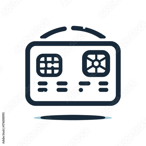 Control panel interface design with navigation elements