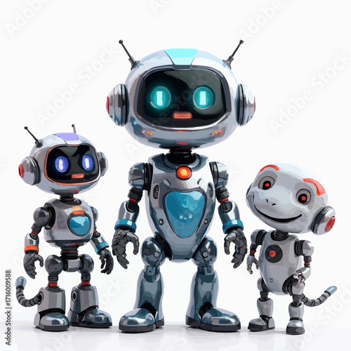 Friendly Robot Companions A Group of Animated Characters Ready for Play and Work