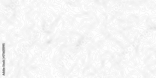 white topography map geography relief diagram texture design. Topography white background and black line world map texture design. Lines Topographic contour lines grid map seamless pattern.	
