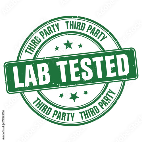 Third Party Lab Tested Green Stamp for Quality Assurance.