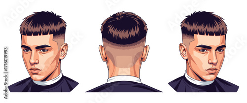 French Crop men's hairstyle