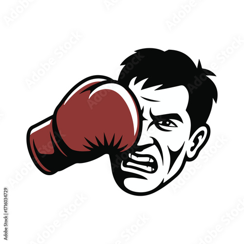 illustration of cartoon boxer