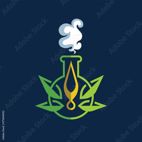 cannabis abstract logo modern style