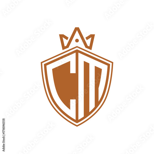 cm letters abstract logo modern style