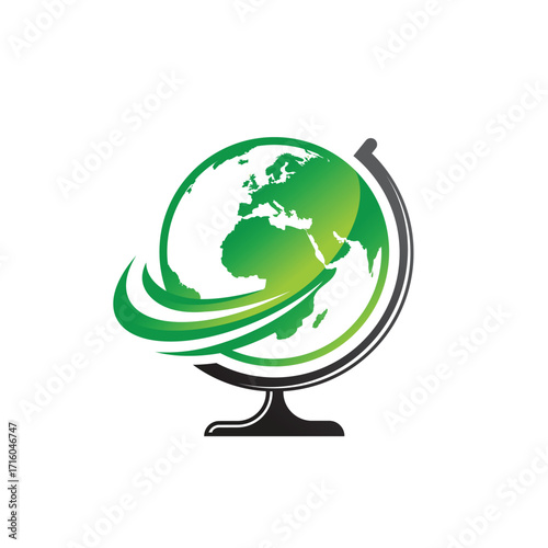 globe abstract logo modern style