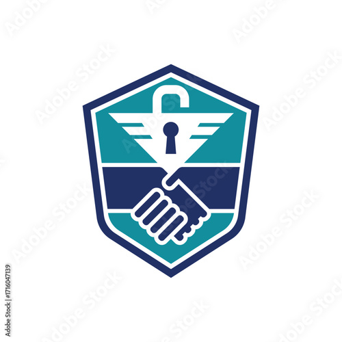 security tech abstract logo modern style