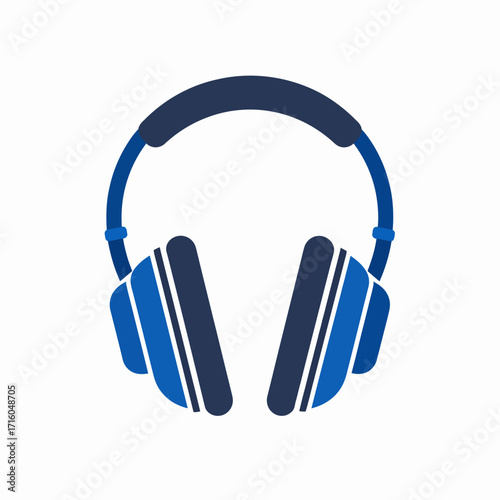 Headphones in Minimalist Style A Flat Vector Illustration for Audio Enthusiasts
