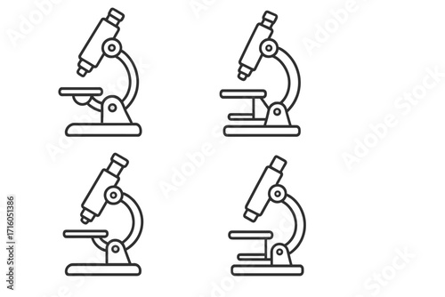 Medical prescription icon set for healthcare and pharmacy. Thin line vector icons including pills, bottles, doctor's rx pad, and drug symbols. Medicine and treatment concept.