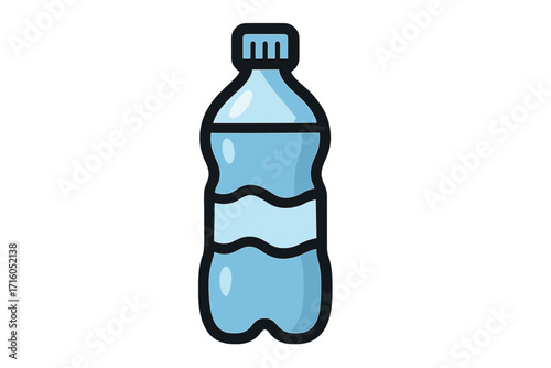 Milk bottle icon flat style vector cartoon illustration transparent background set of dairy product containers fresh milk packaging design simple minimal graphic element