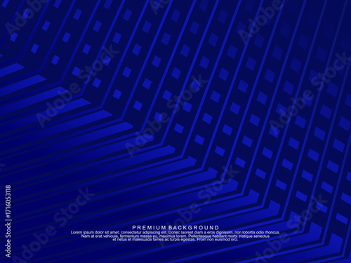 Premium background design with diagonal dark blue stripes pattern. Vector horizontal template for digital lux business banner, contemporary formal invitation, luxury voucher, prestigious gift certific