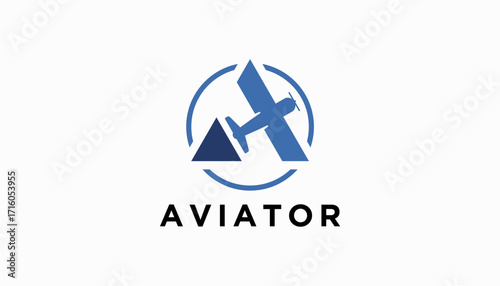 flight aviation logo design. aviator vector air plane wing logo design template