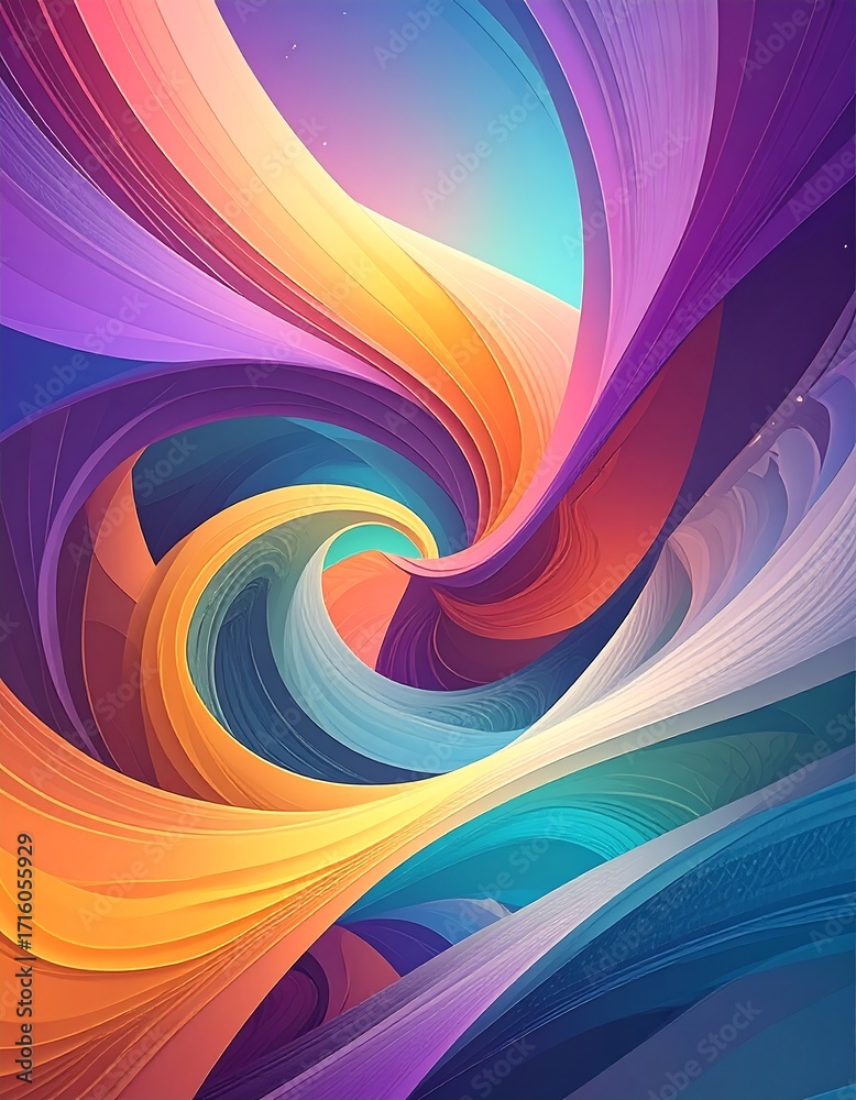 Fototapeta premium Vibrant swirling abstract art (1)