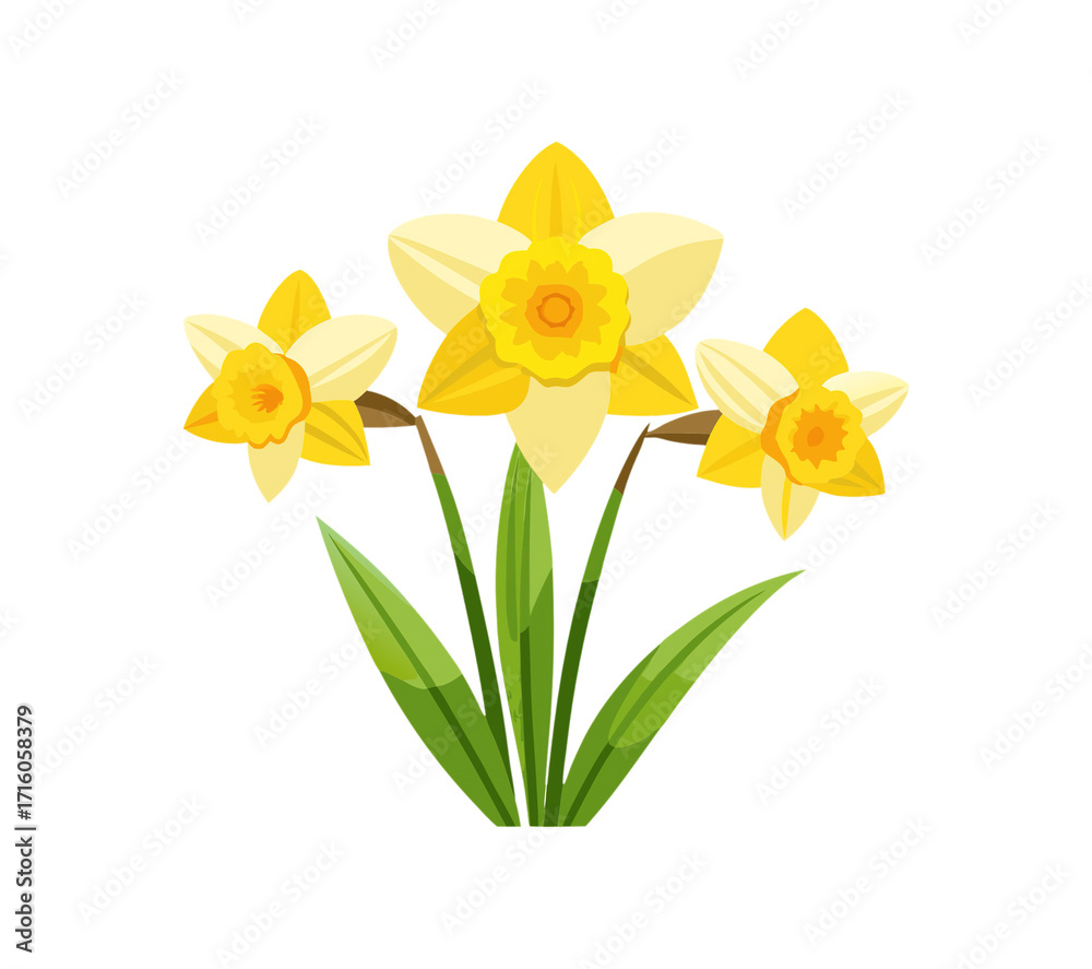 Obraz premium Cheerful and Vibrant Daffodil Bouquet with Yellow and White Petals