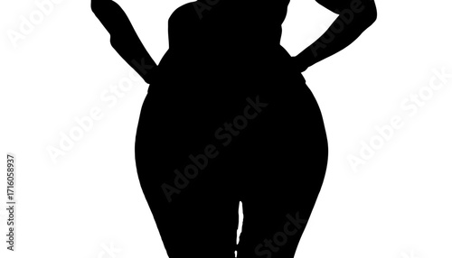 Confident woman poses with hands on hips projecting strength and determination for professional business projects and modern lifestyle concepts