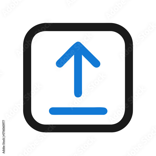 blue icon with a arrow