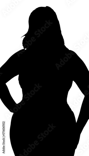 Confident woman with hands on hips projecting strength and empowerment, perfect for diverse representation, body positivity, and self-assurance themes