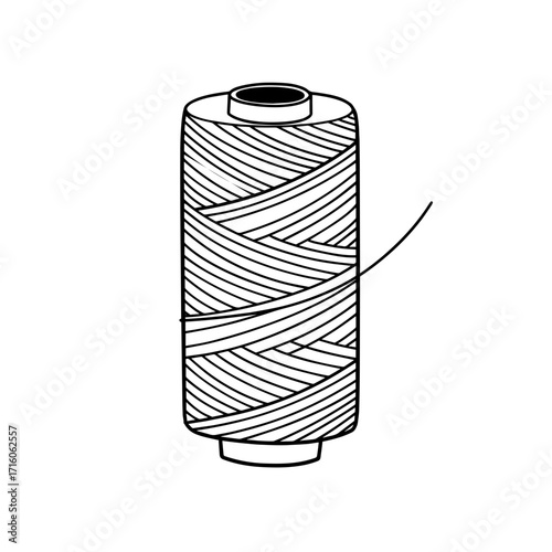 Thread spool with winding thread for sewing and crafting projects  