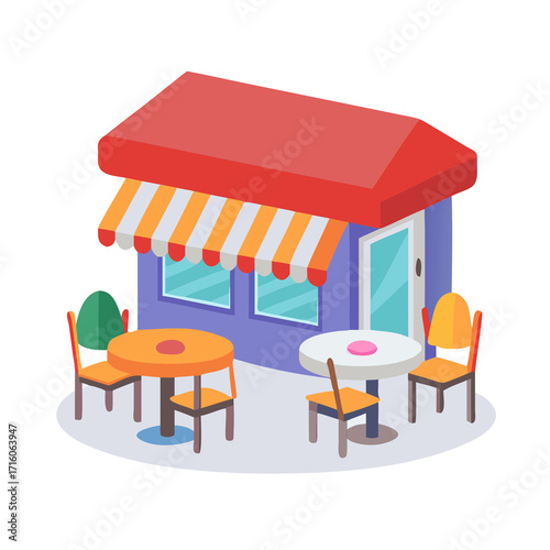 illustration of a table and chairs