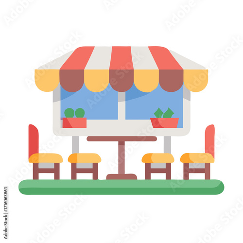 vector illustration of a cartoon playground