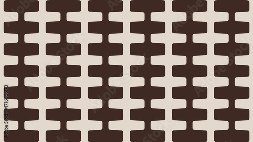 Alternating brown and beige geometric pattern with horizontal rectangles in a repeating design style